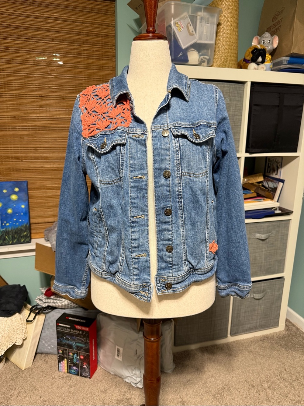 🌸 One-of-a-Kind Upcycled Boho Denim Jacket🌸